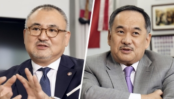 株式会社シミズオクト代表取締役社長清水太郎 さんとKIT虎ノ門大学院北谷賢司 教授の画像
